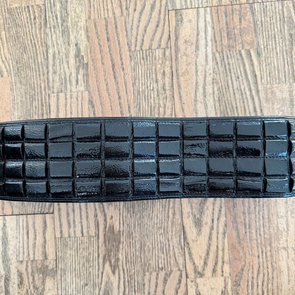 AUTHENTIC UNIQUE BURBERRY BLACK LEATHER WIDE FASHION BELT 36 90 - Picture 5 of 9